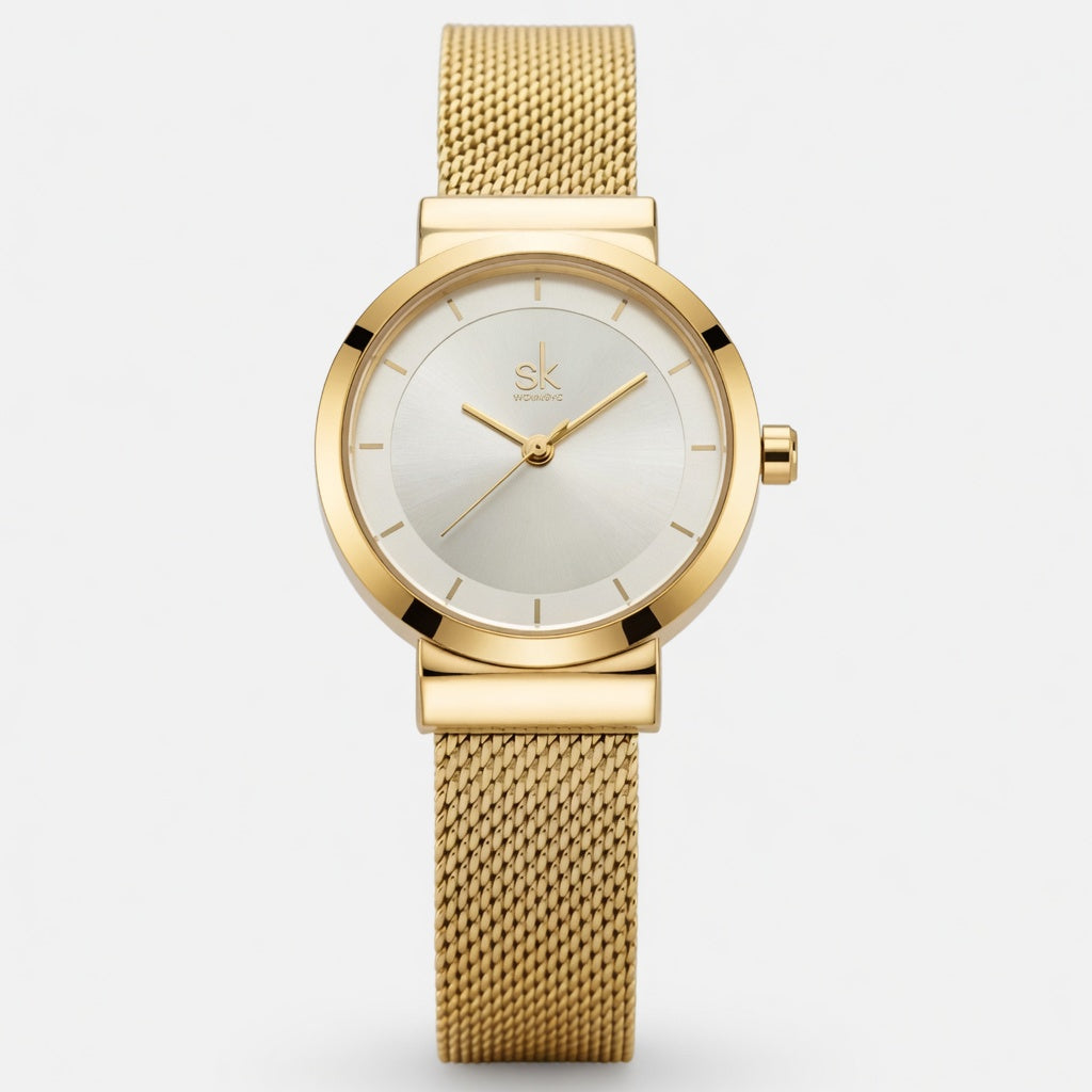 Velvet - Moderne Uhr mit Netzarmband