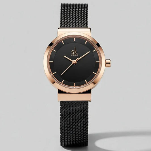 Velvet - Moderne Uhr mit Netzarmband