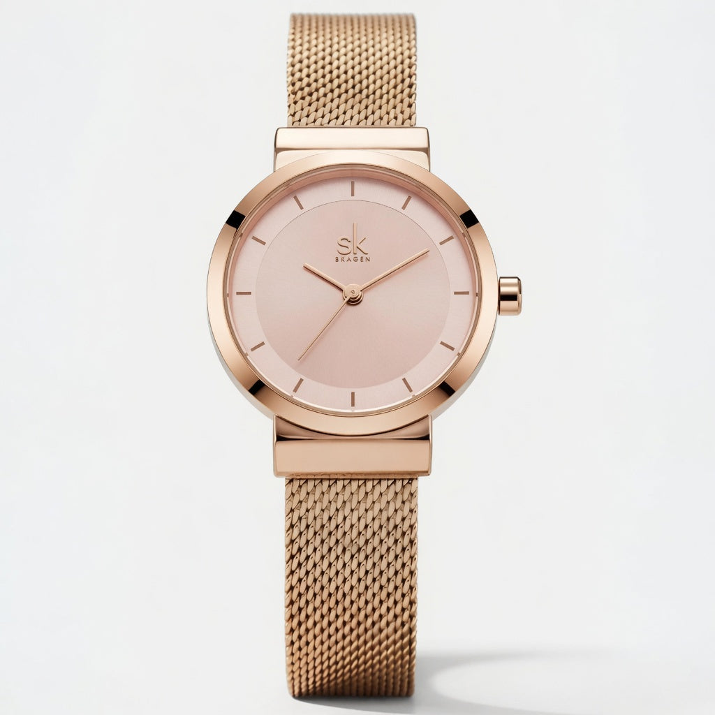 Velvet - Moderne Uhr mit Netzarmband
