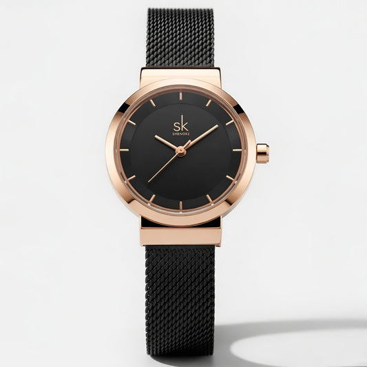Velvet - Moderne Uhr mit Netzarmband