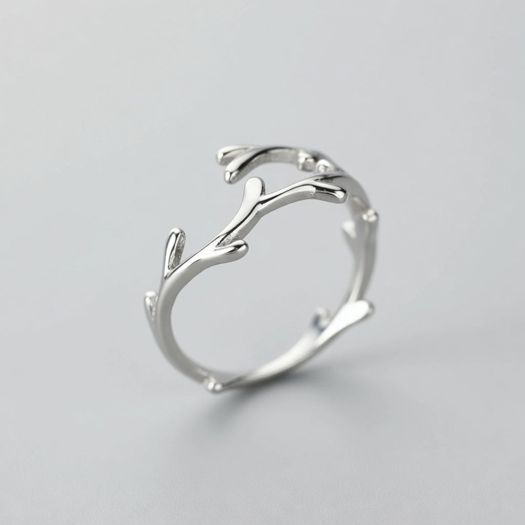 Oak - Verstellbarer Ring mit Zweigdesign