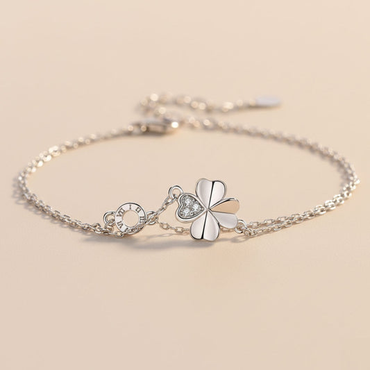 Wishleaf - Armband mit vierblättrigem Kleeblatt