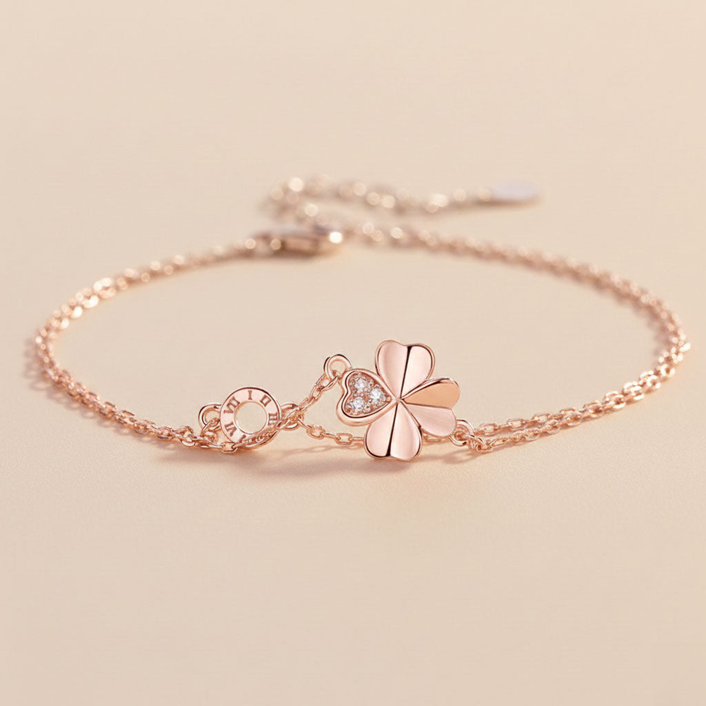 Wishleaf - Armband mit vierblättrigem Kleeblatt