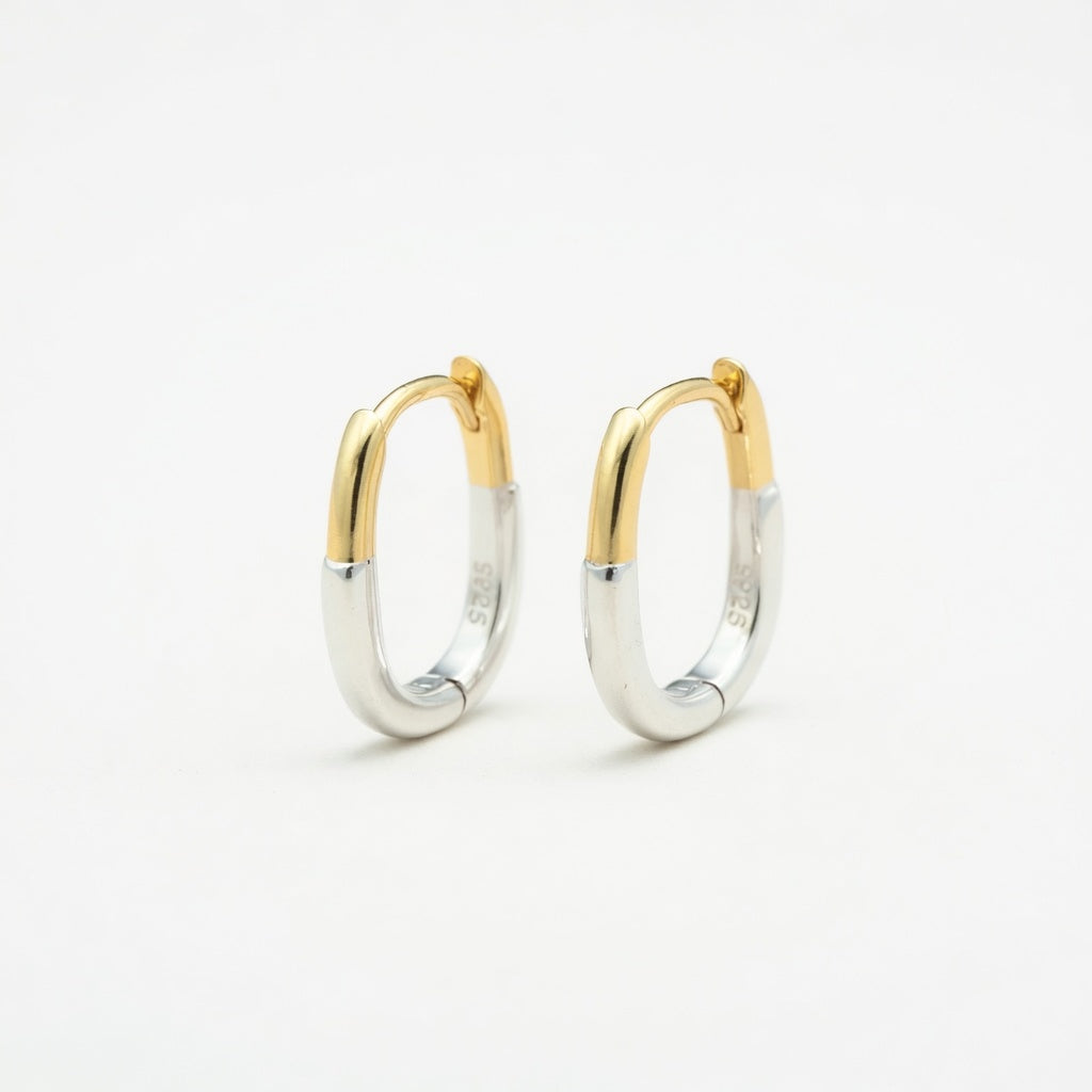 Ronja – Hoops in mixed silver and gold tones