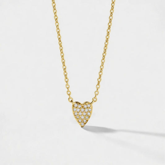 Passione – Necklace with pavé-set heart pendant