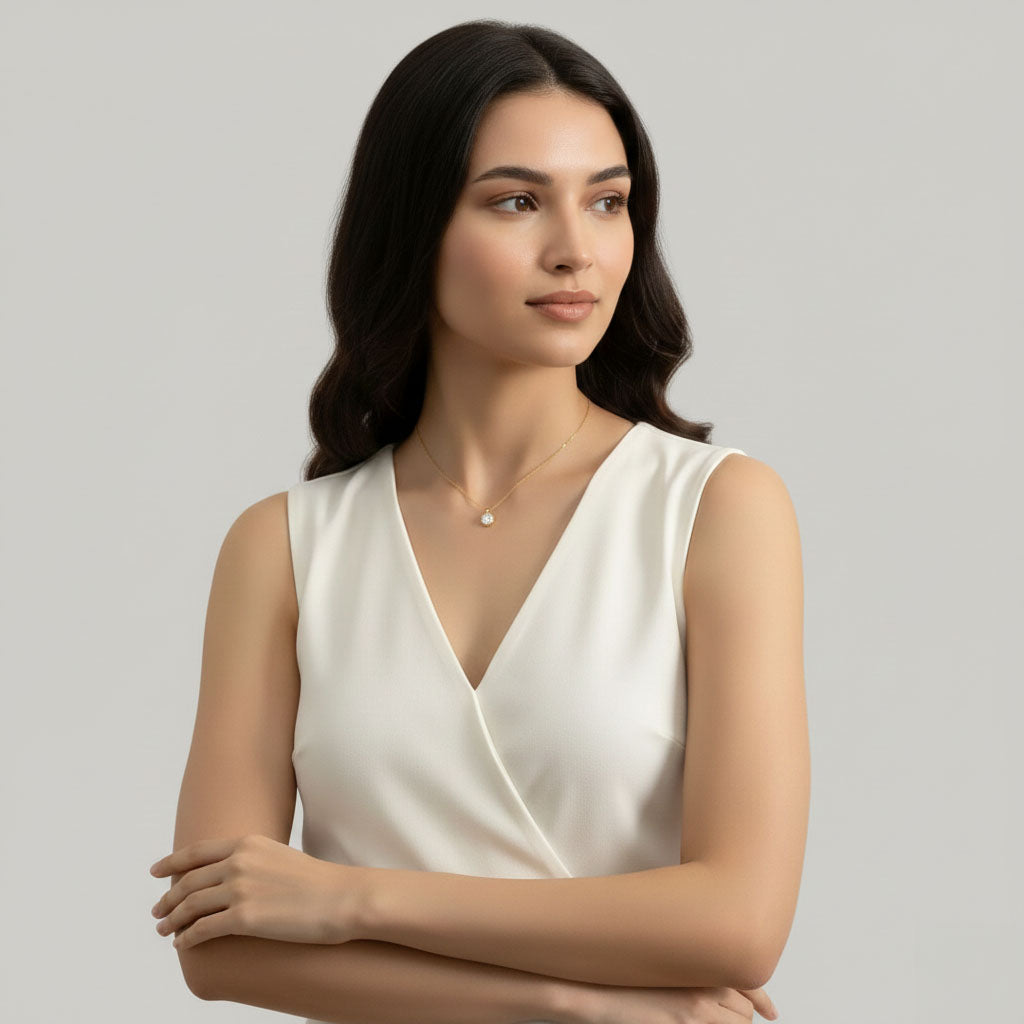 Yndis - Ketting met moissaniet hanger