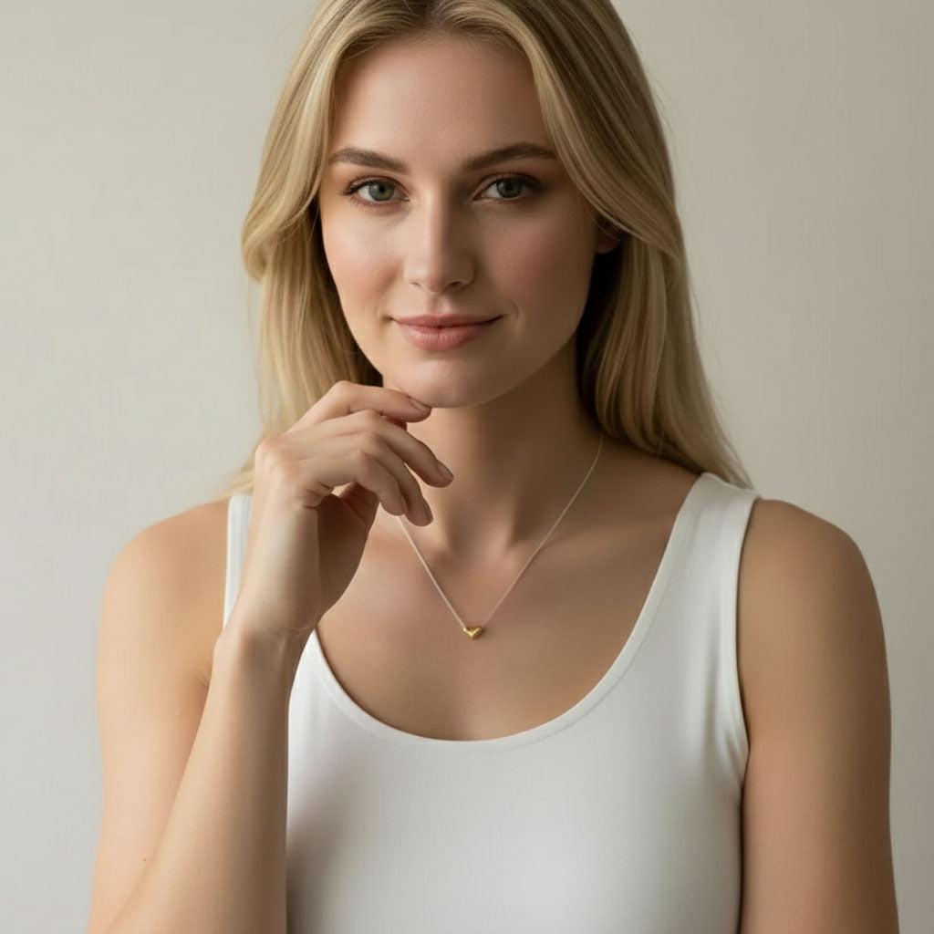 Young Heart - Ketting met goudkleurige hartvormige hanger