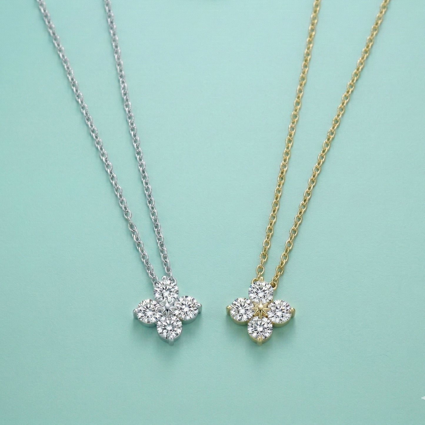 Yrsa – Necklace with sparkling flower pendant