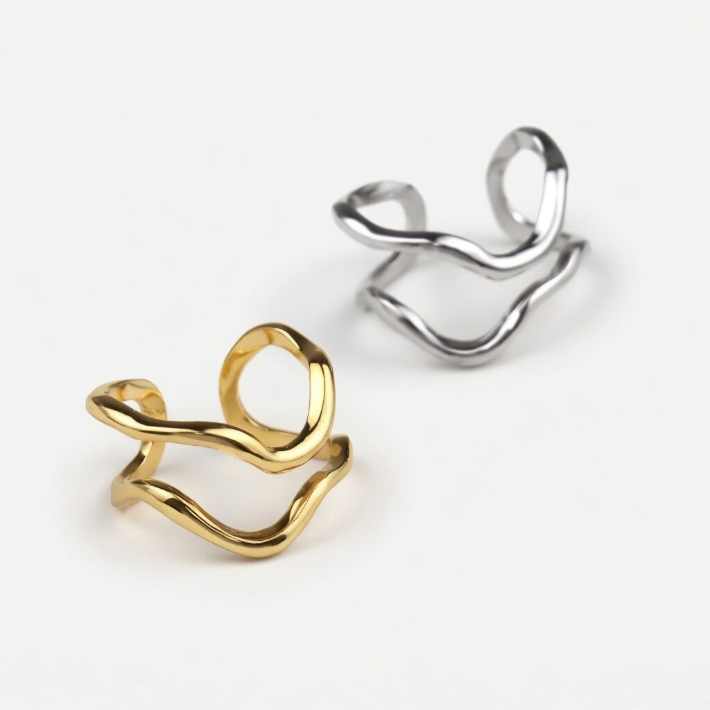 Roya – Adjustable ring with irregular shape